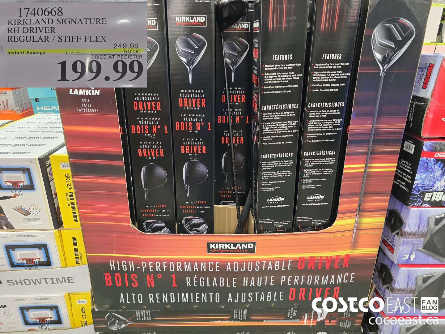 1740668 KIRKLAND SIGNATURE RH DRIVER REGULAR / STIFF FLEX ($50.00 INSTANT SAVINGS EXPIRES ON 2025-11-16) $199.99