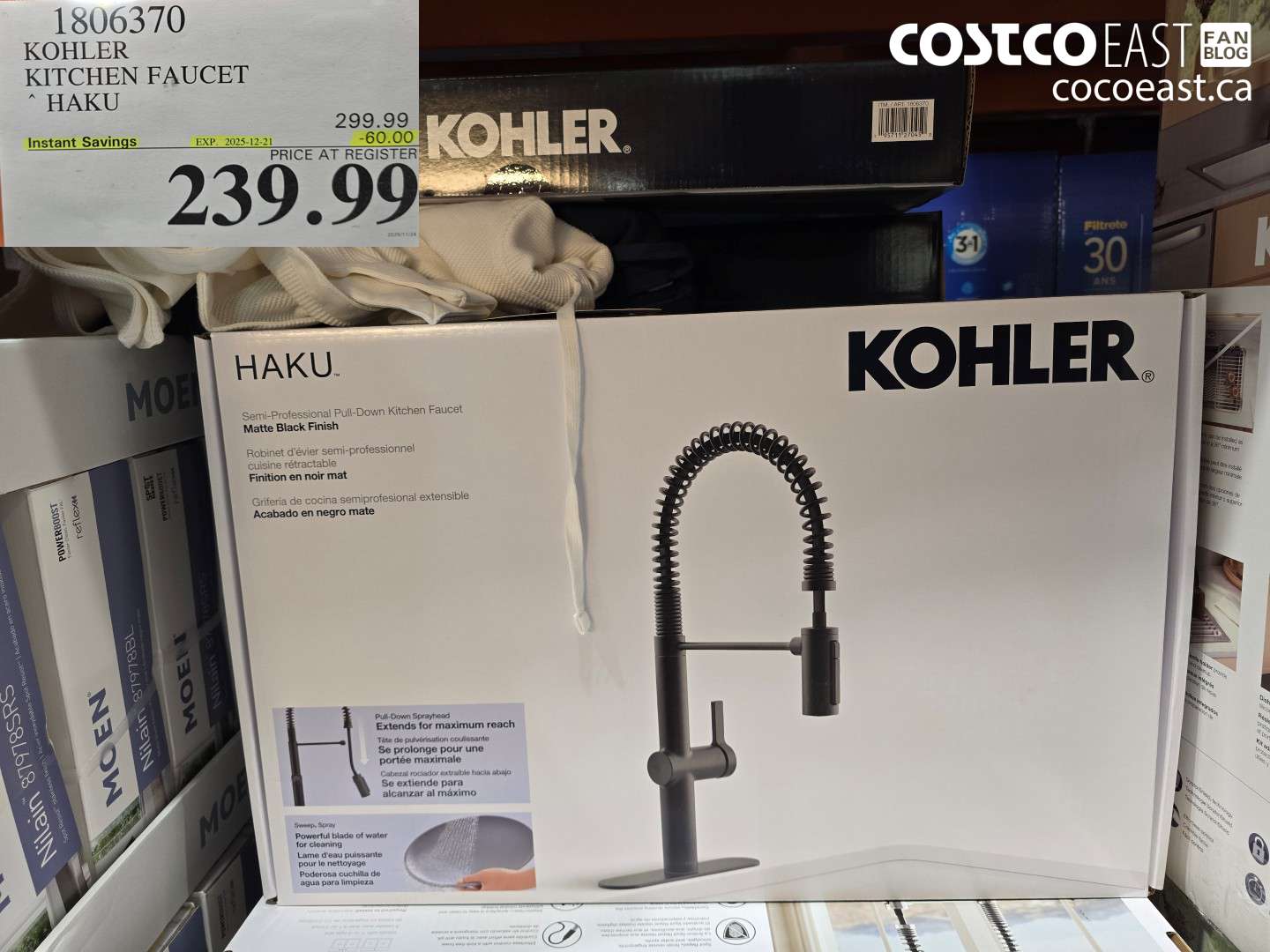 1806370 KOHLER KITCHEN FAUCET HAKU ($60.00 INSTANT SAVINGS EXPIRES ON 2025-12-21) $239.99
