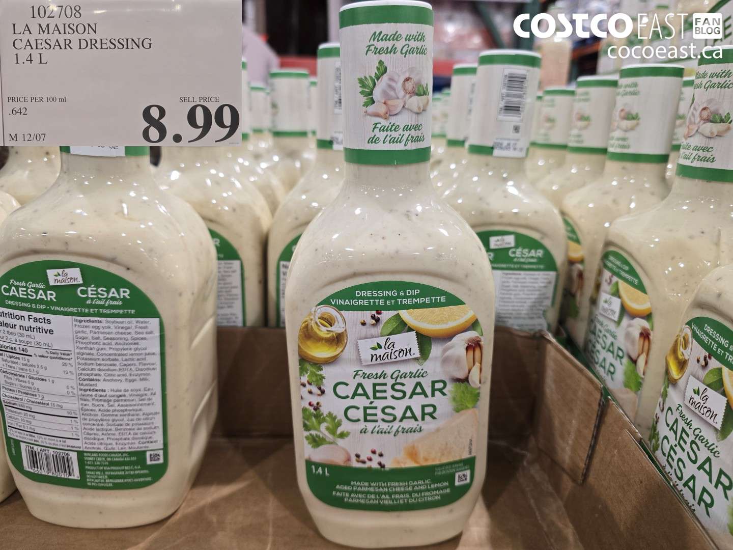 102708 LA MAISON CAESAR DRESSING 1.4L $8.99
