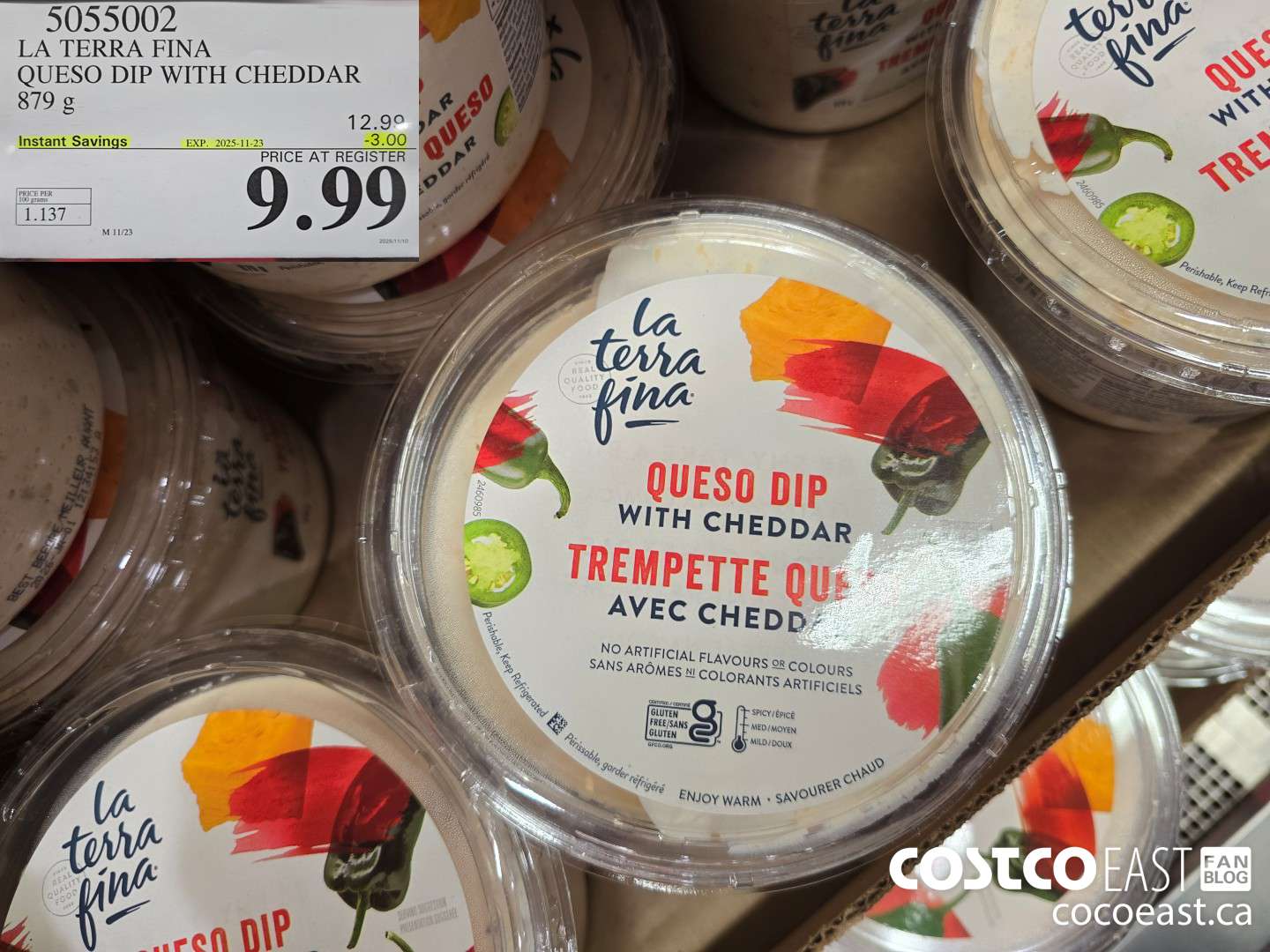 5055002 LA TERRA FINA QUESO DIP WITH CHEDDAR 879 G ($3.00 INSTANT SAVINGS EXPIRES ON 2025-11-23) $9.99