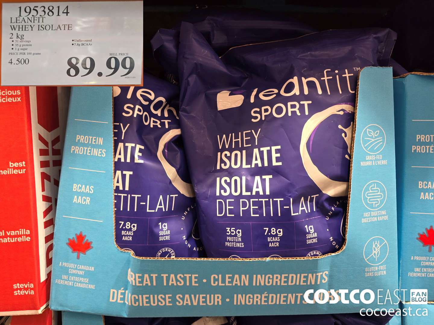 1953814 LEANFIT WHEY ISOLATE 2 KG $89.99