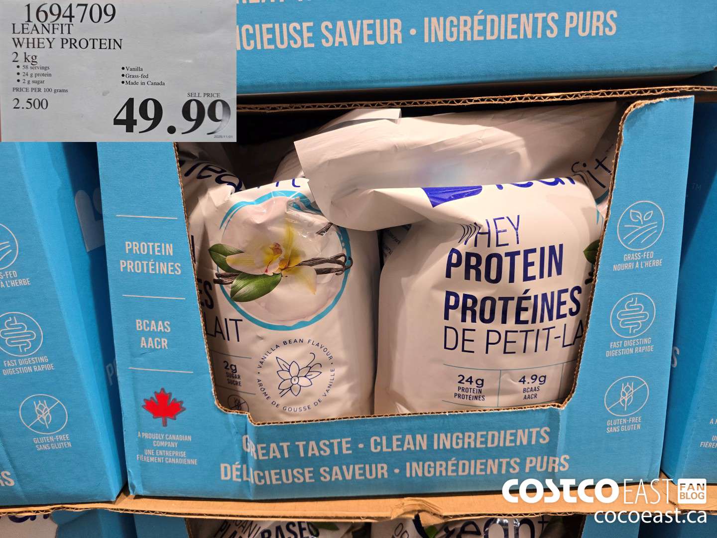 1694709 LEANFIT WHEY PROTEIN 2KG $49.99