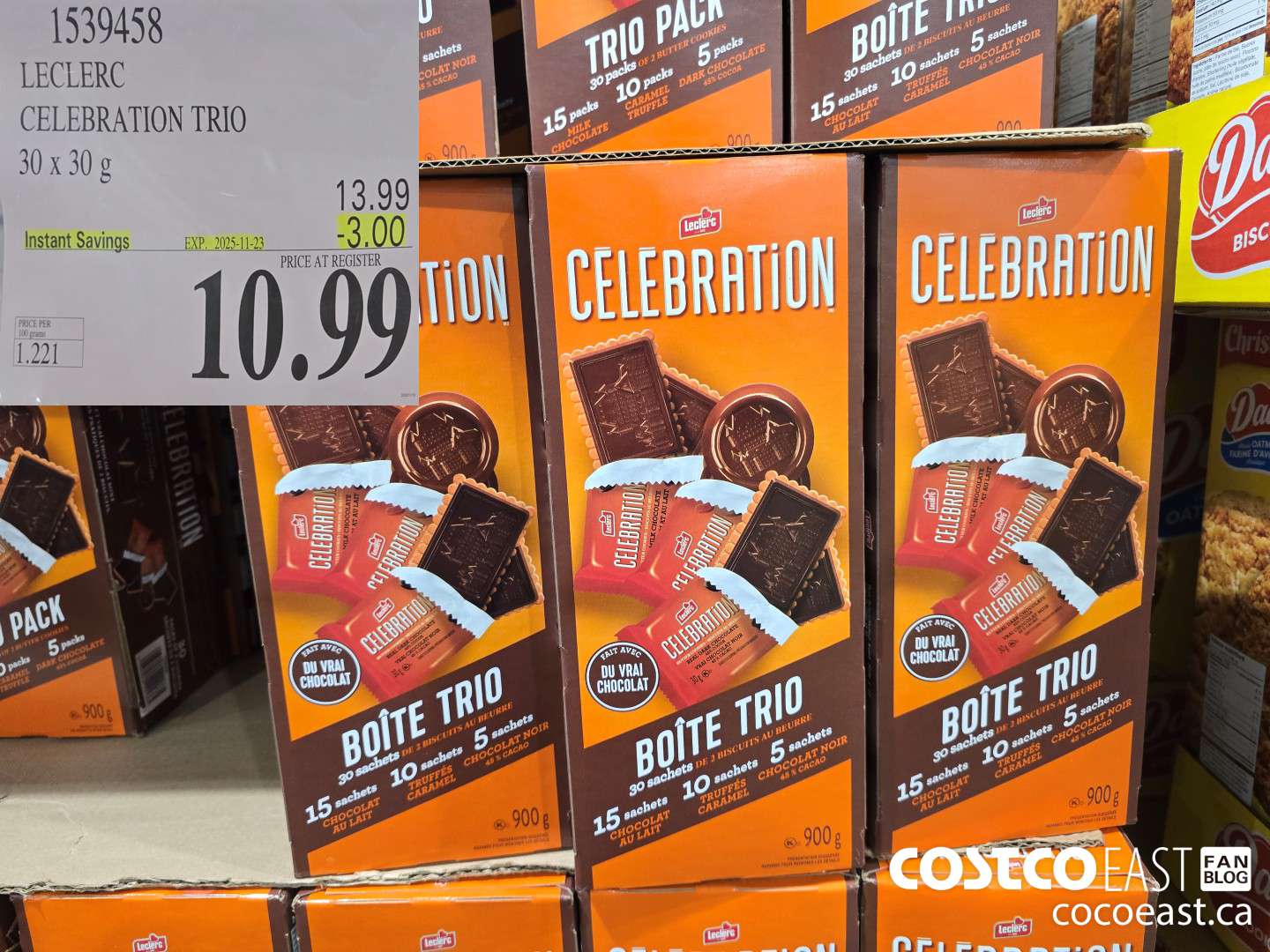 1539458 LECLERC CELEBRATION TRIO 30 x 30g ($3.00 INSTANT SAVINGS EXPIRES ON 2025-11-23) $10.99