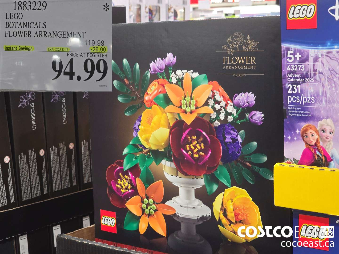 1883229 LEGO BOTANICALS FLOWER ARRANGEMENT 2025-11-6 ($25.00 INSTANT SAVINGS) $94.99