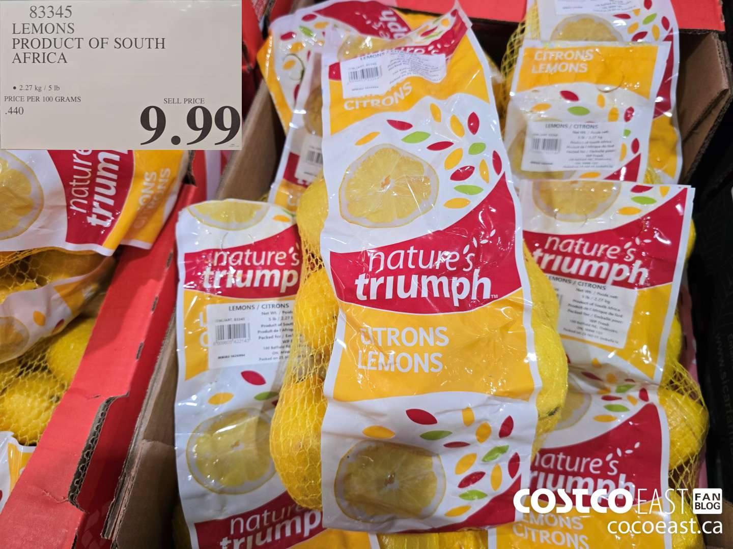 83345 LEMONS PRODUCT OF SOUTH AFRICA $9.99