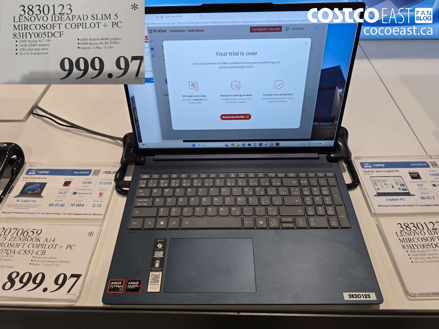 3830123 LENOVO IDEAPAD SLIM 5 MIRCOSOFT COPILOT+ PC 83HY005DCF $999.97