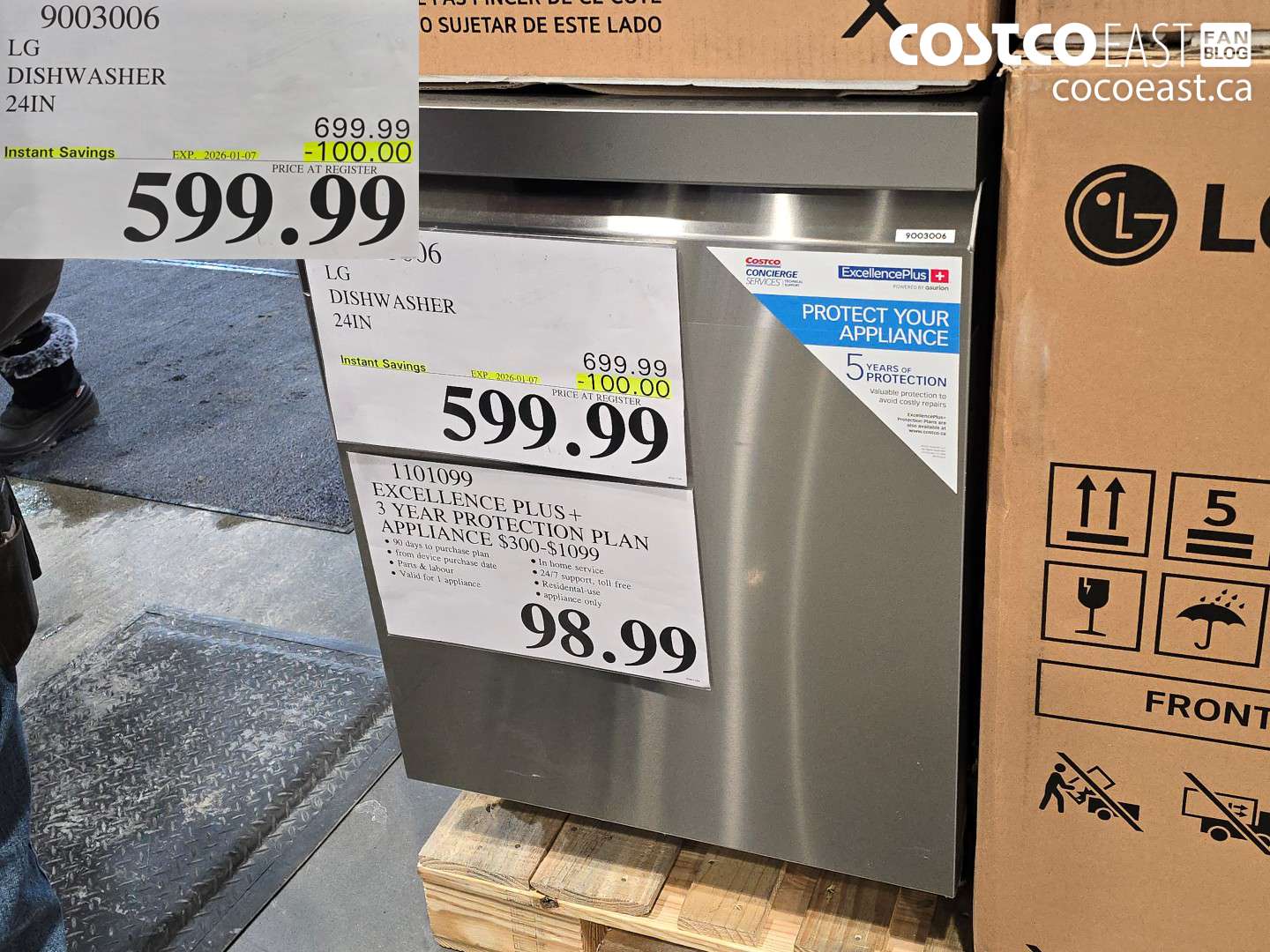 9003006 LG DISHWASHER 24IN ($100.00 INSTANT SAVINGS EXPIRES ON 2026-01-07) $599.99