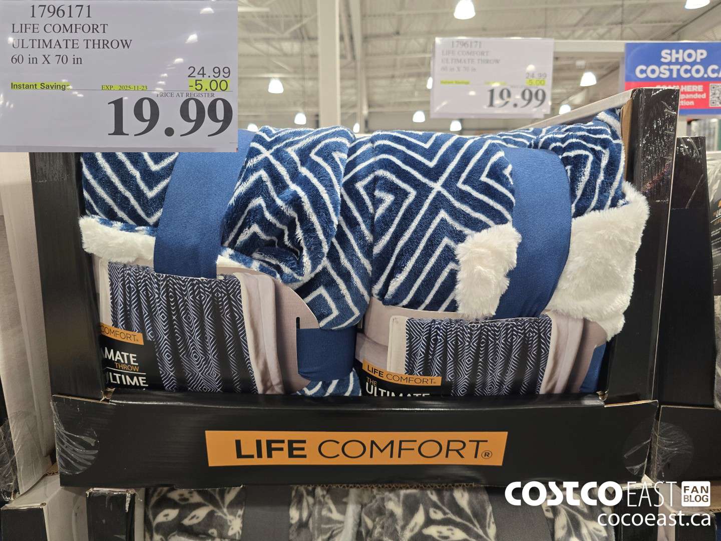 1796171 LIFE COMFORT ULTIMATE THROW 60 in X 70 in ($5.00 INSTANT SAVINGS EXPIRES ON 2025-11-23) $19.99
