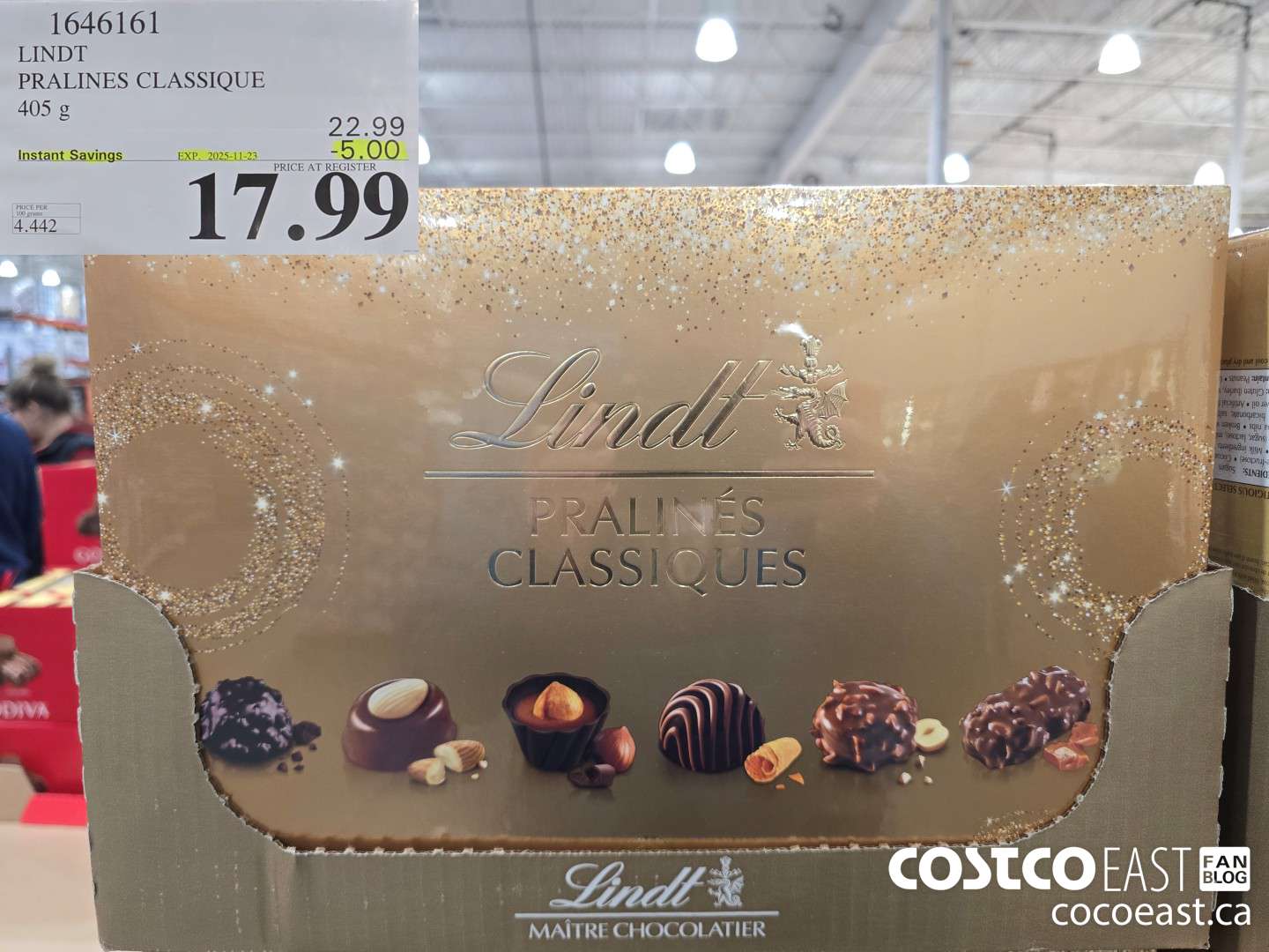 1646161 LINDT PRALINES CLASSIQUE 405G ($5.00 INSTANT SAVINGS EXPIRES ON 2025-11-23) $17.99