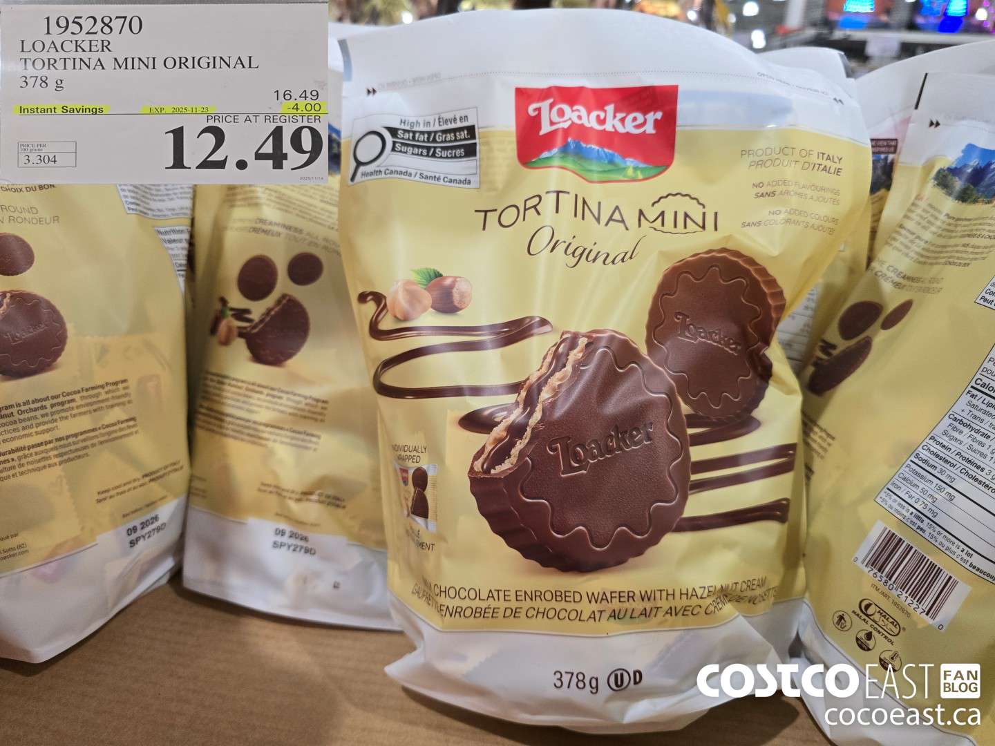 1952870 LOACKER TORTINA MINI ORIGINAL 378 g ($4.00 INSTANT SAVINGS EXPIRES ON 2025-11-23) $12.49