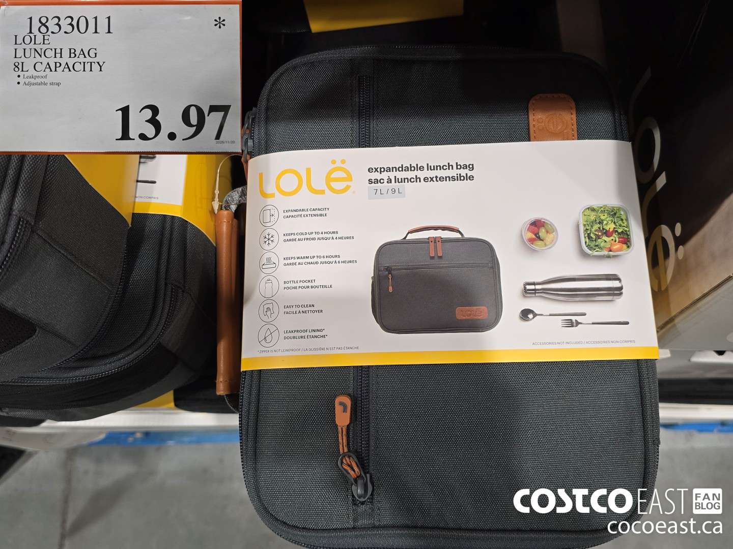 1833011 LOLE LUNCH BAG 8L CAPACITY $13.97