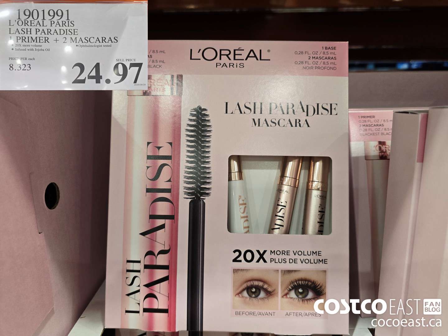 1901991 L'OREAL PARIS LASH PARADISE 1 primer + 2 mascaras $24.97