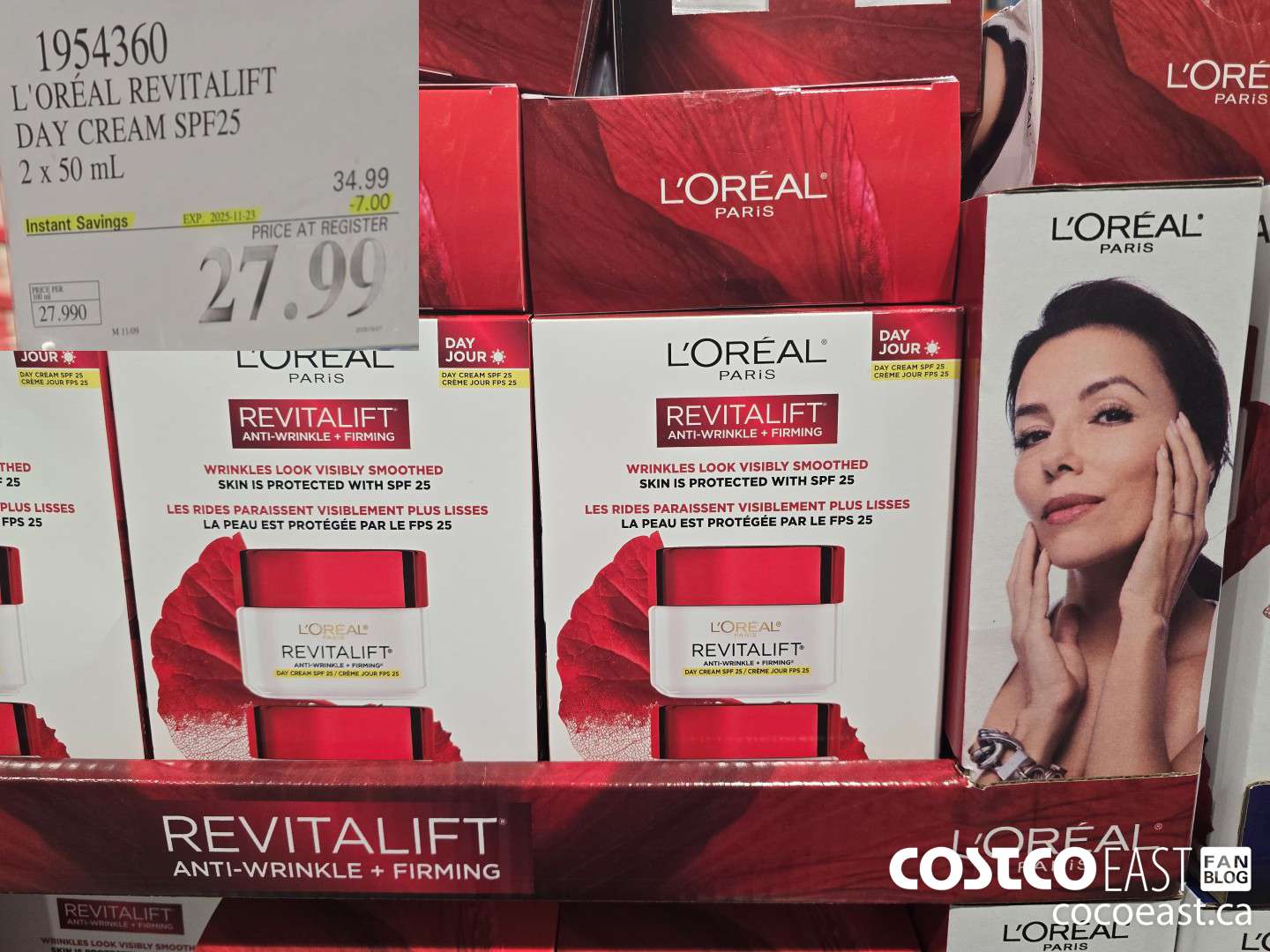 1954360 L'OREAL REVITALIFT DAY CREAM SPEF25 2x 50 mL ($7.00 INSTANT SAVINGS EXPIRES ON 2025-11-23) $27.99