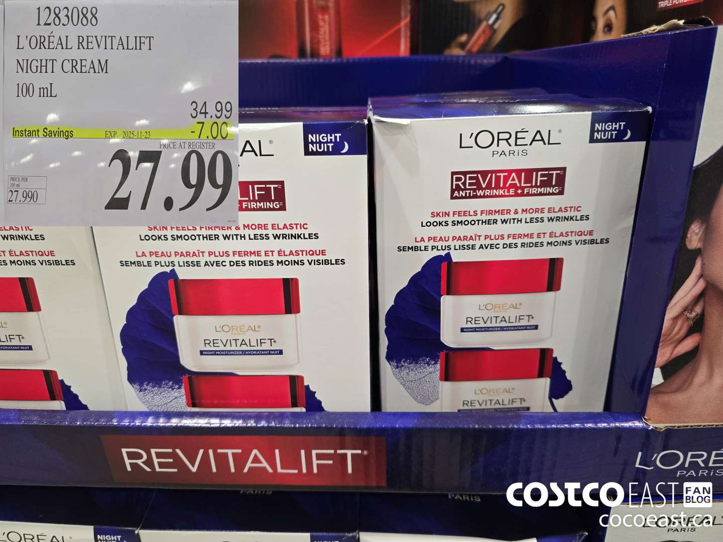1283088 L'OREAL REVITALIFT NIGHT CREAM 100 mL 205-11-23 ($7.00 INSTANT SAVINGS) $27.99