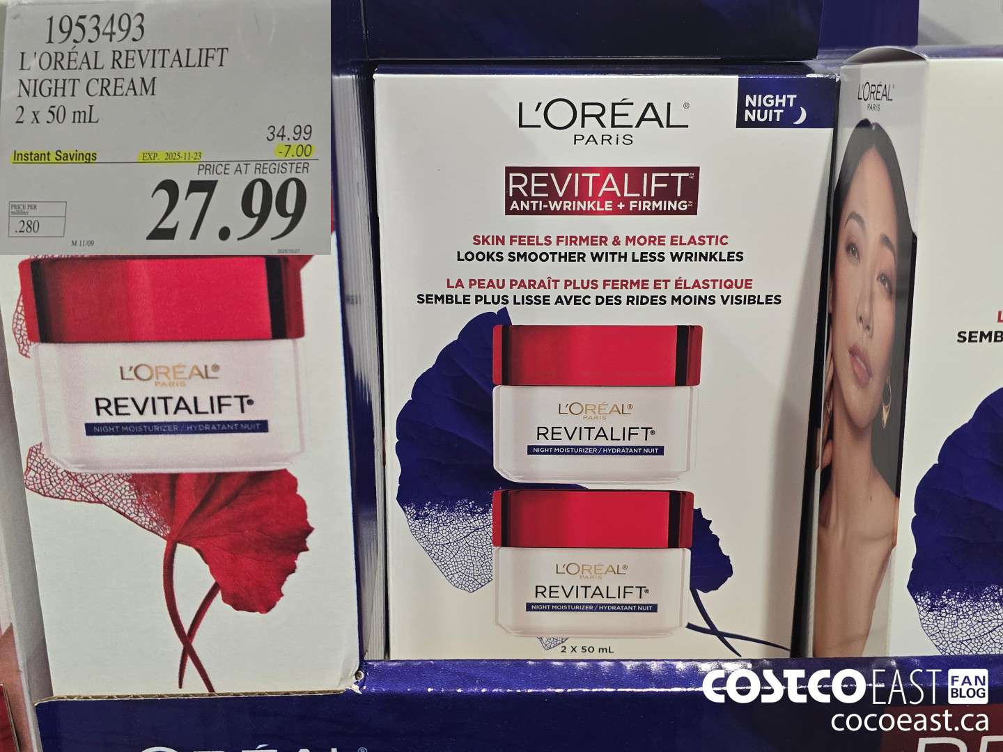 1953493 L'OREAL REVITALIFT NIGHT CREAM 2 X 50 ML ($7.00 INSTANT SAVINGS EXPIRES ON 2025-11-23) $27.99