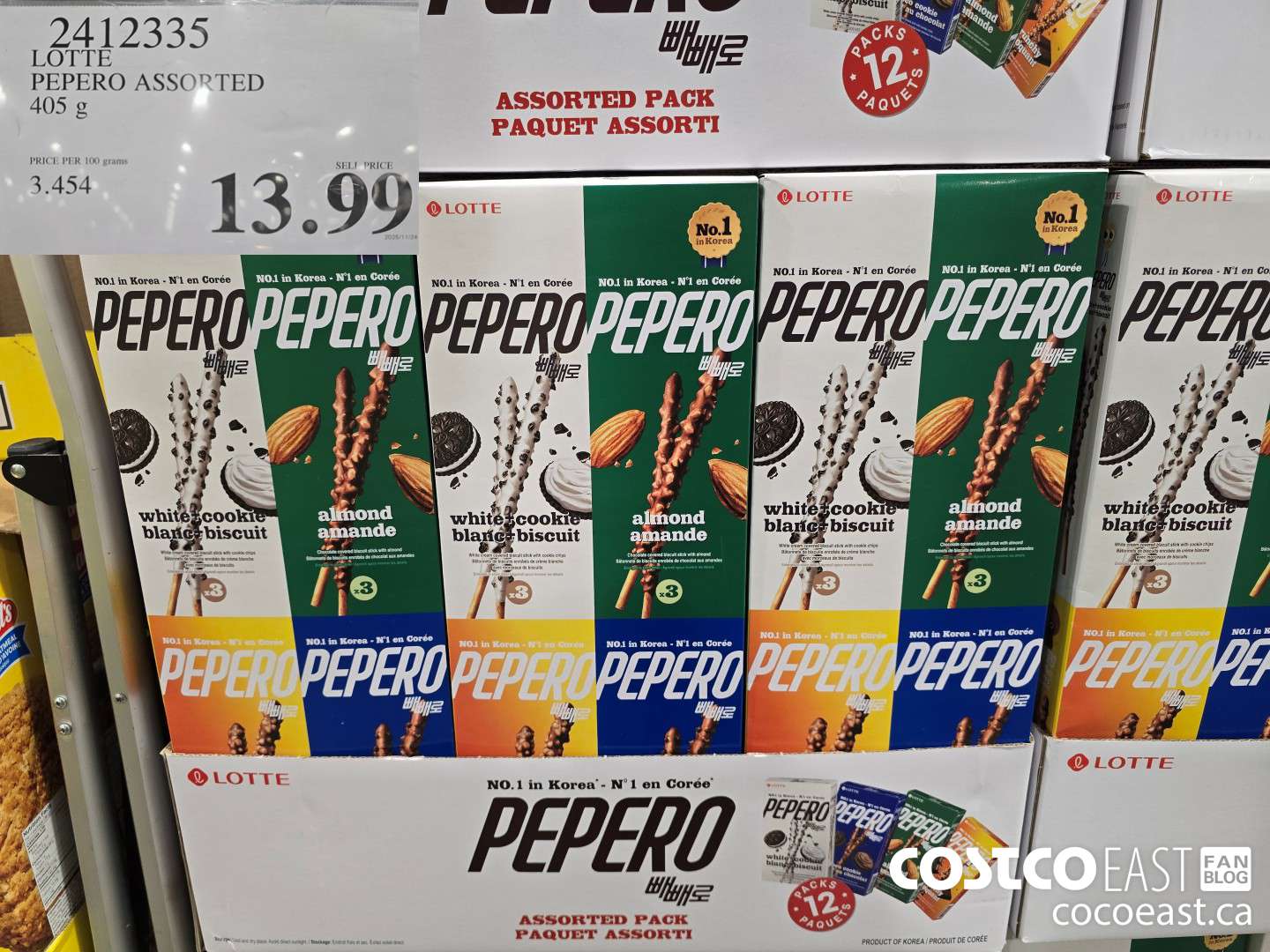 2412335 LOTTE PEPERO ASSORTED 405 g $13.99