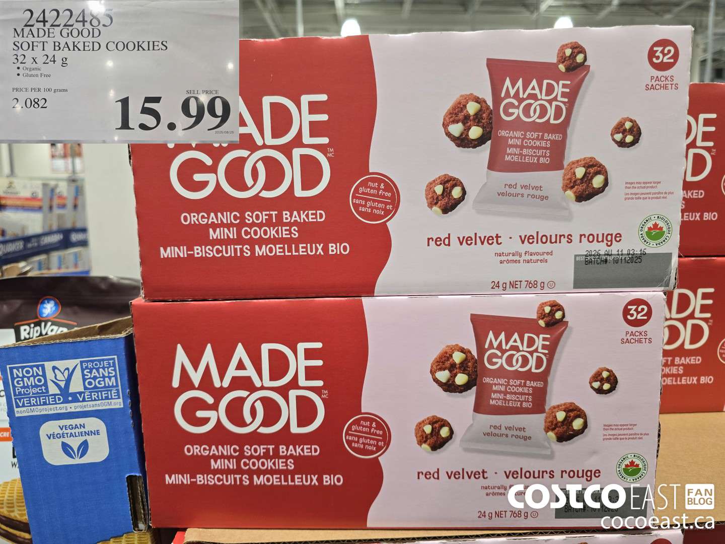 2422485 MADE GOOD SOFT BAKED COOKIES 32 X 24 G $15.99