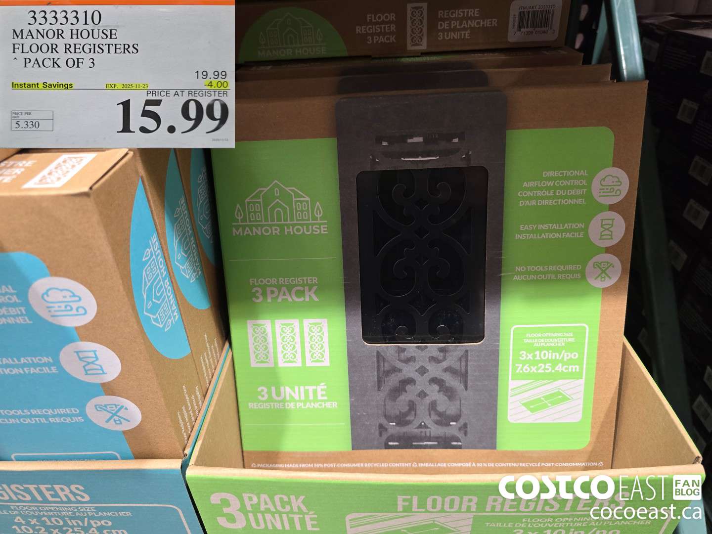 3333310 MANOR HOUSE FLOOR REGISTERS 3