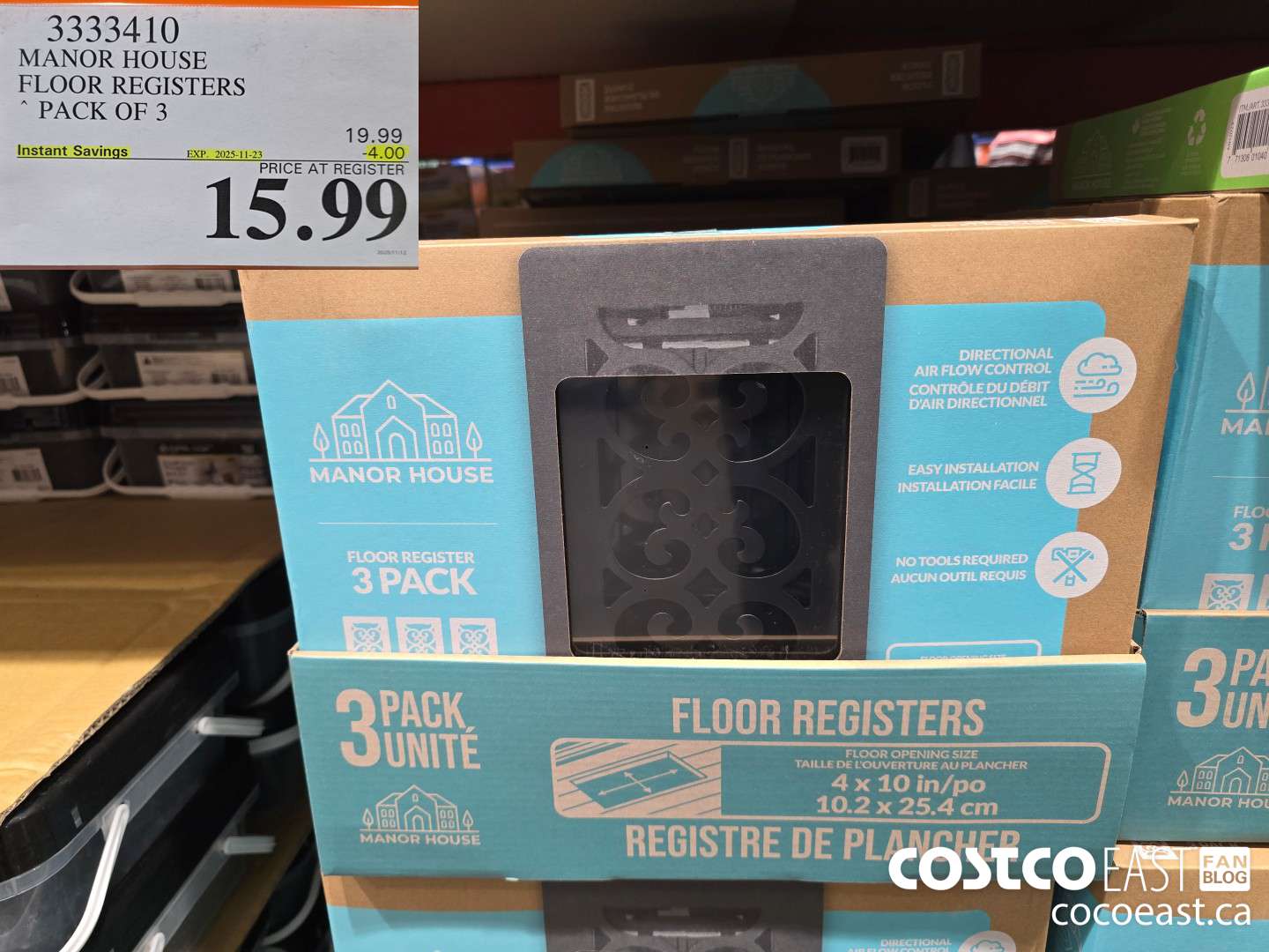 3333410 MANOR HOUSE FLOOR REGISTERS 4