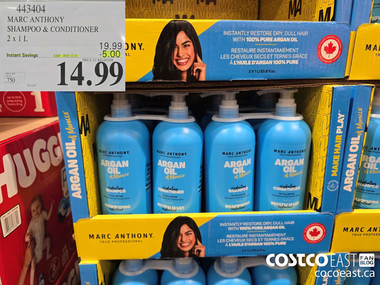 443404 MARC ANTHONY SHAMPOO & CONDITIONER 2 X 1L ($5.00 INSTANT SAVINGS EXPIRES ON 2025-12-21) $14.99