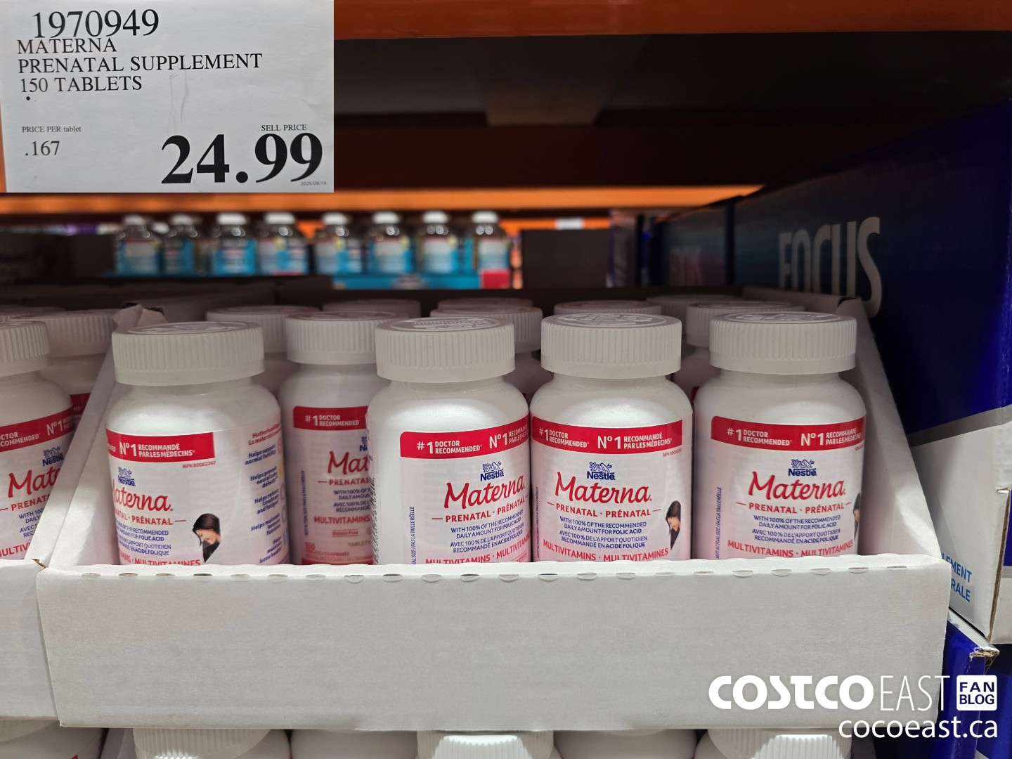 1970949 MATERNA PRENATAL SUPPLEMENT 150 TABLETS $24.99