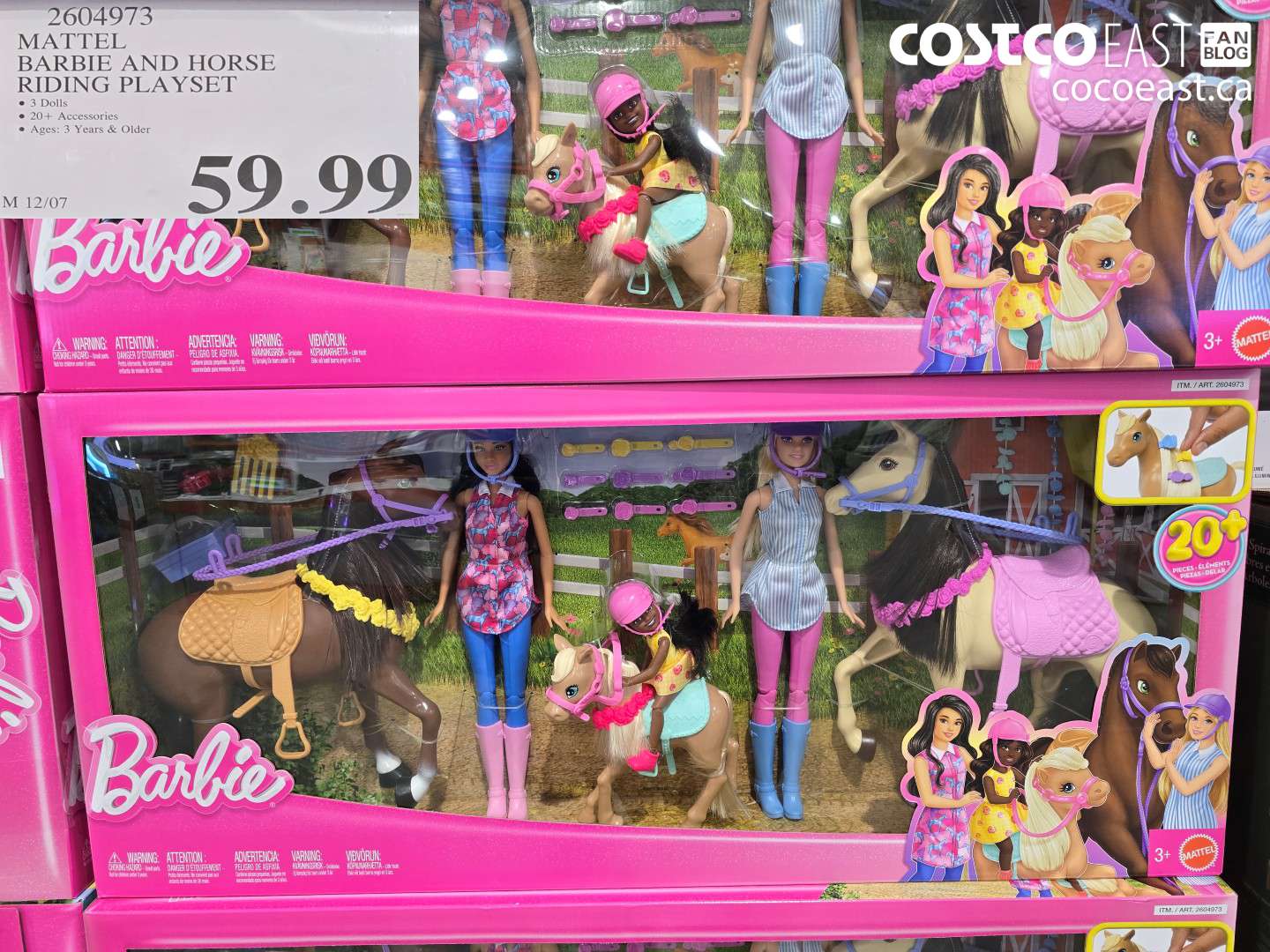 2604973 MATTEL BARBIE AND HORSE RIDING PLAYSET $59.99