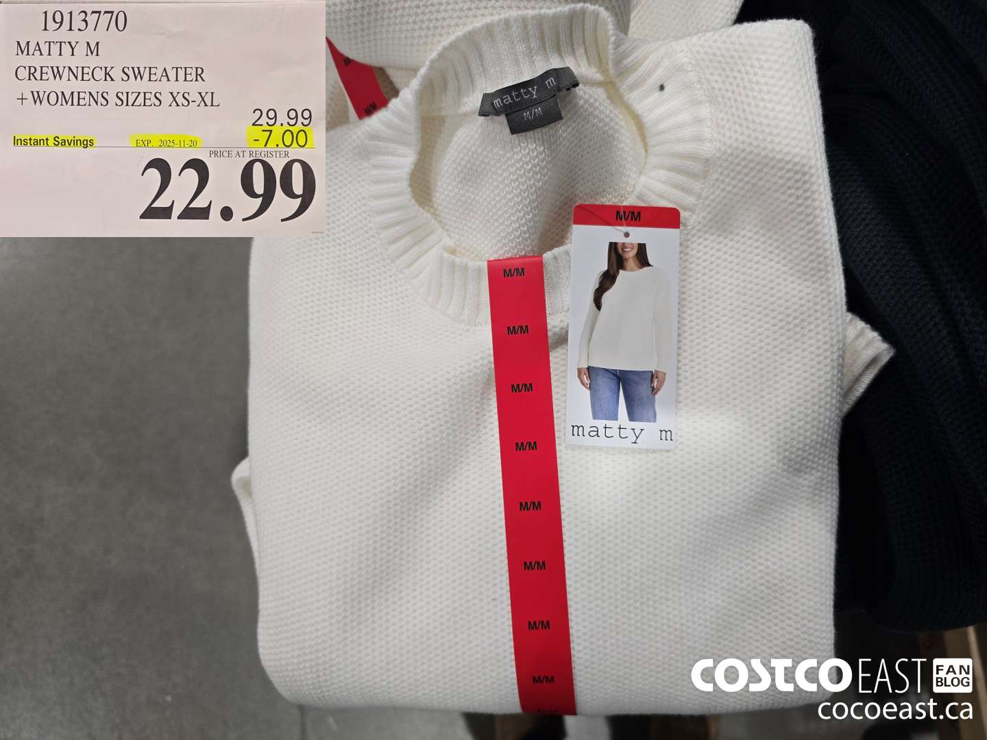 1913770 MATTY M CREWNECK SWEATER +WOMENS SIZES XS-XL ($7.00 INSTANT SAVINGS EXPIRES ON 2025-11-20) $22.99