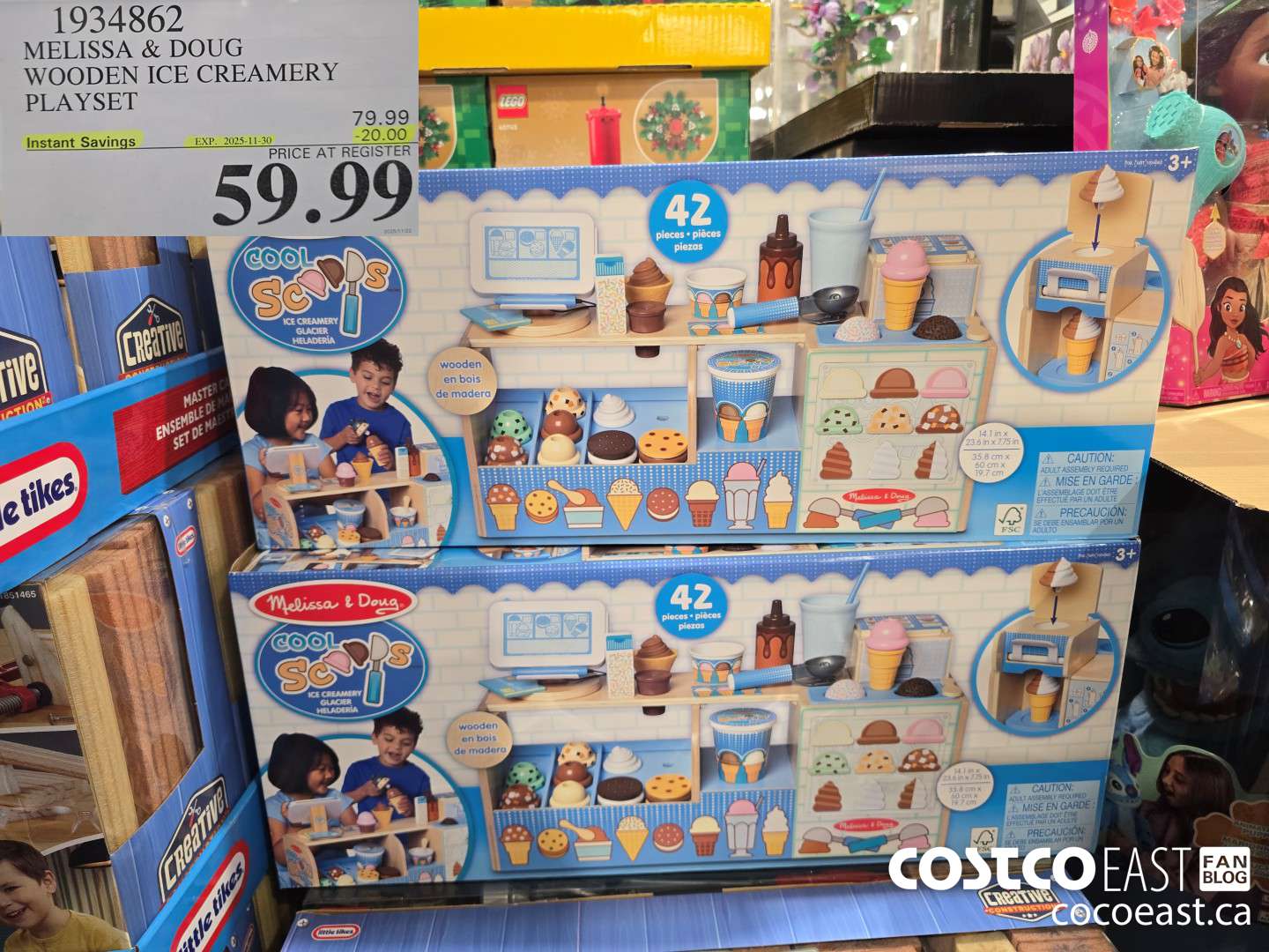 1934862 MELISSA & DOUG WOODEN ICE CREAMERY PLAYSET ($20.00 INSTANT SAVINGS EXPIRES ON 2025-11-30) $59.99