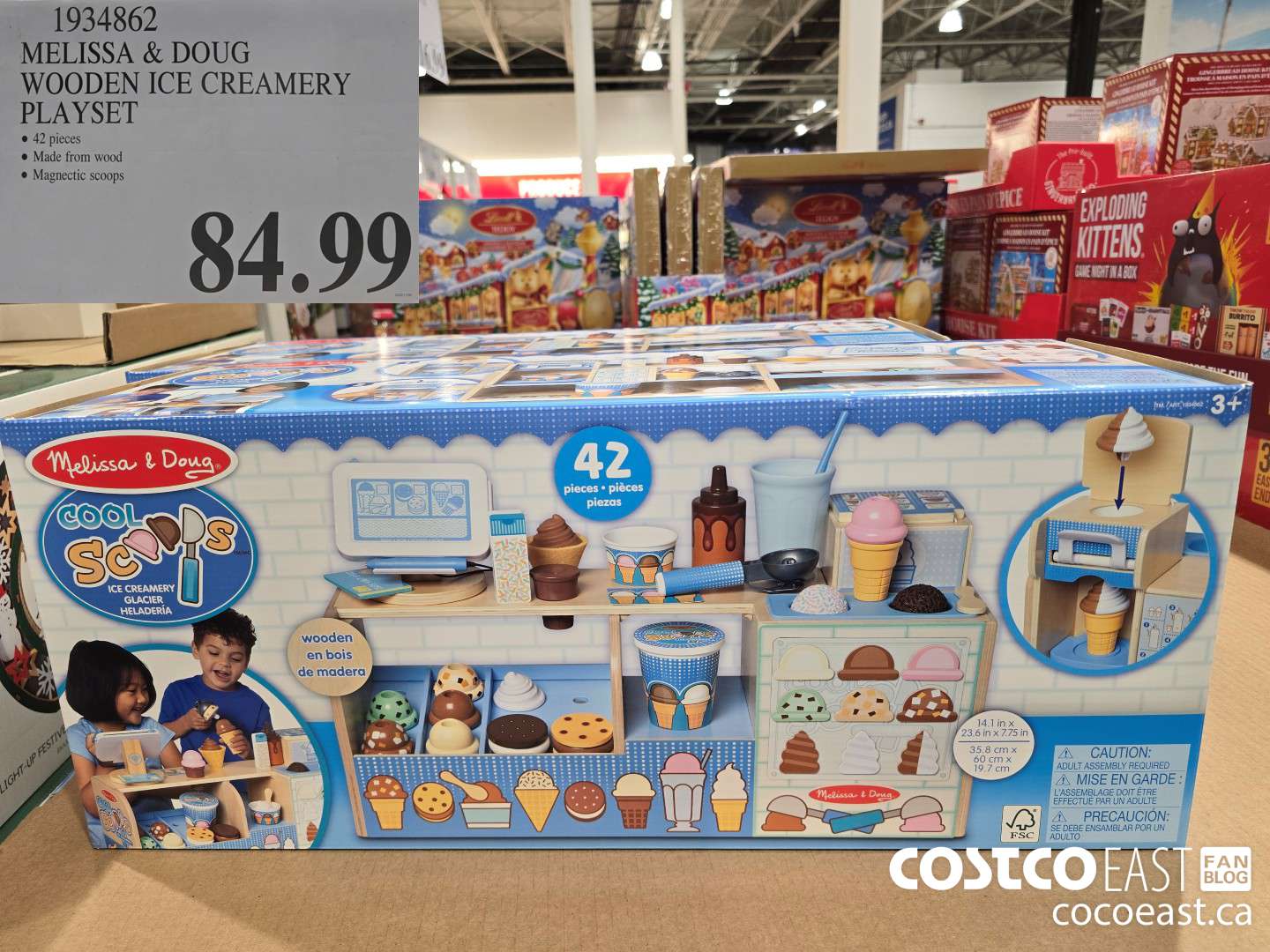 1934862 MELISSA & DOUG WOODEN ICE CREAMERY PLAYSET $84.99