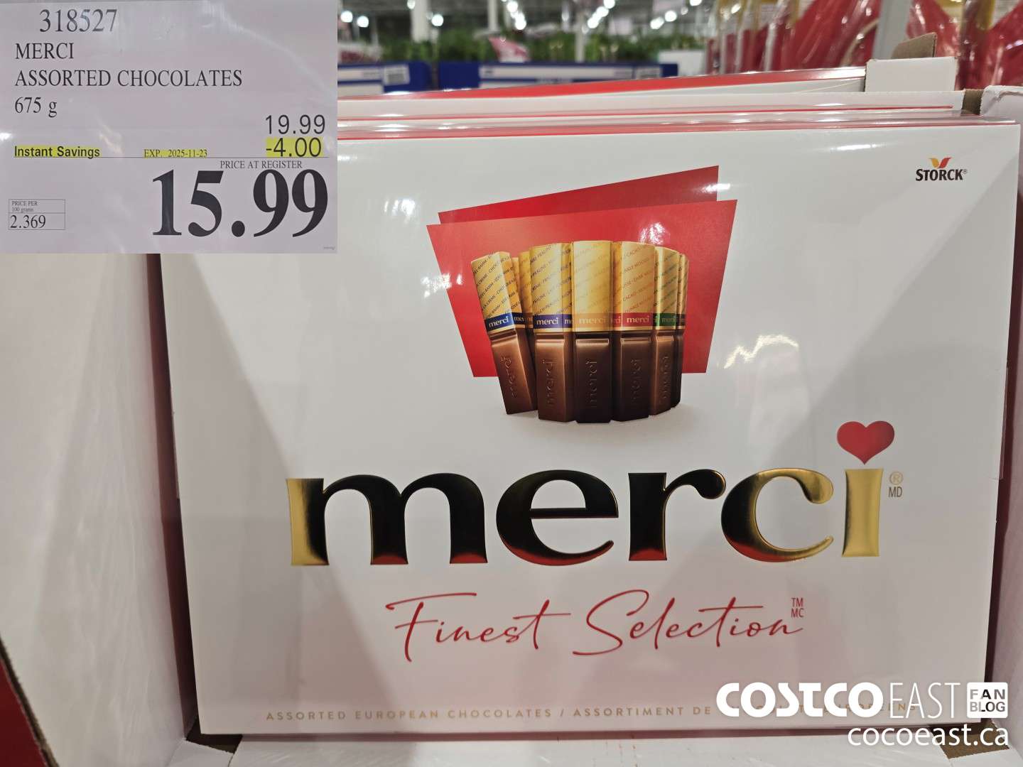 318527 MERCI ASSORTED CHOCOLATE 675G ($4.00 INSTANT SAVINGS EXPIRES ON 2025-11-23) $15.99