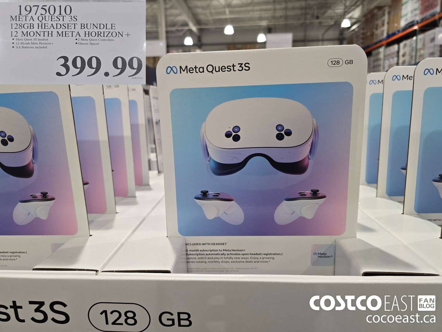 1975010 META QUEST 3S 128GB HEADSET BUNDLE 12 MONTH META HORIZON+ $399.99