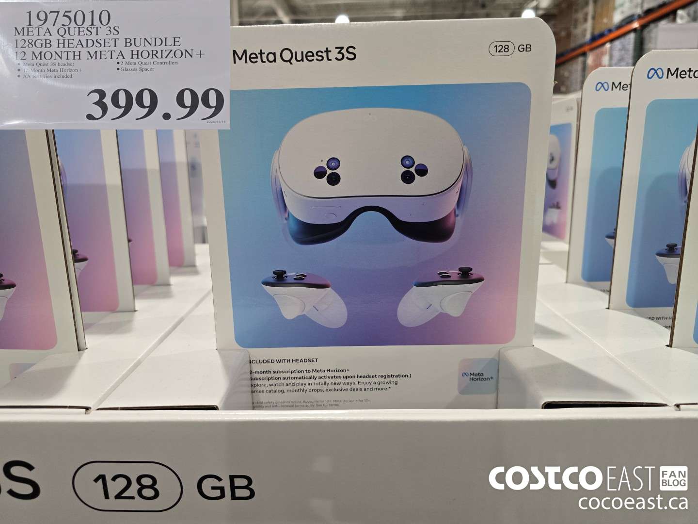 1975010 META QUEST 3S 128GB HEADSET BUNDLE 12 MONTH META HORIZON+ $399.99