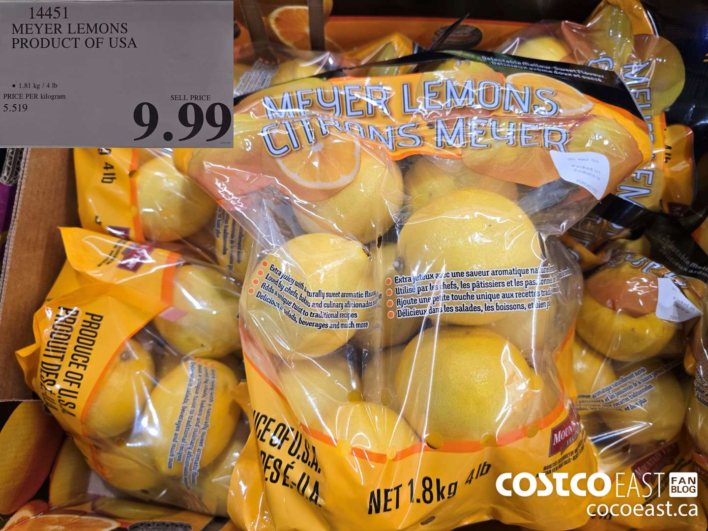 14451 MEYER LEMONS PRODUCT OF USA $9.99