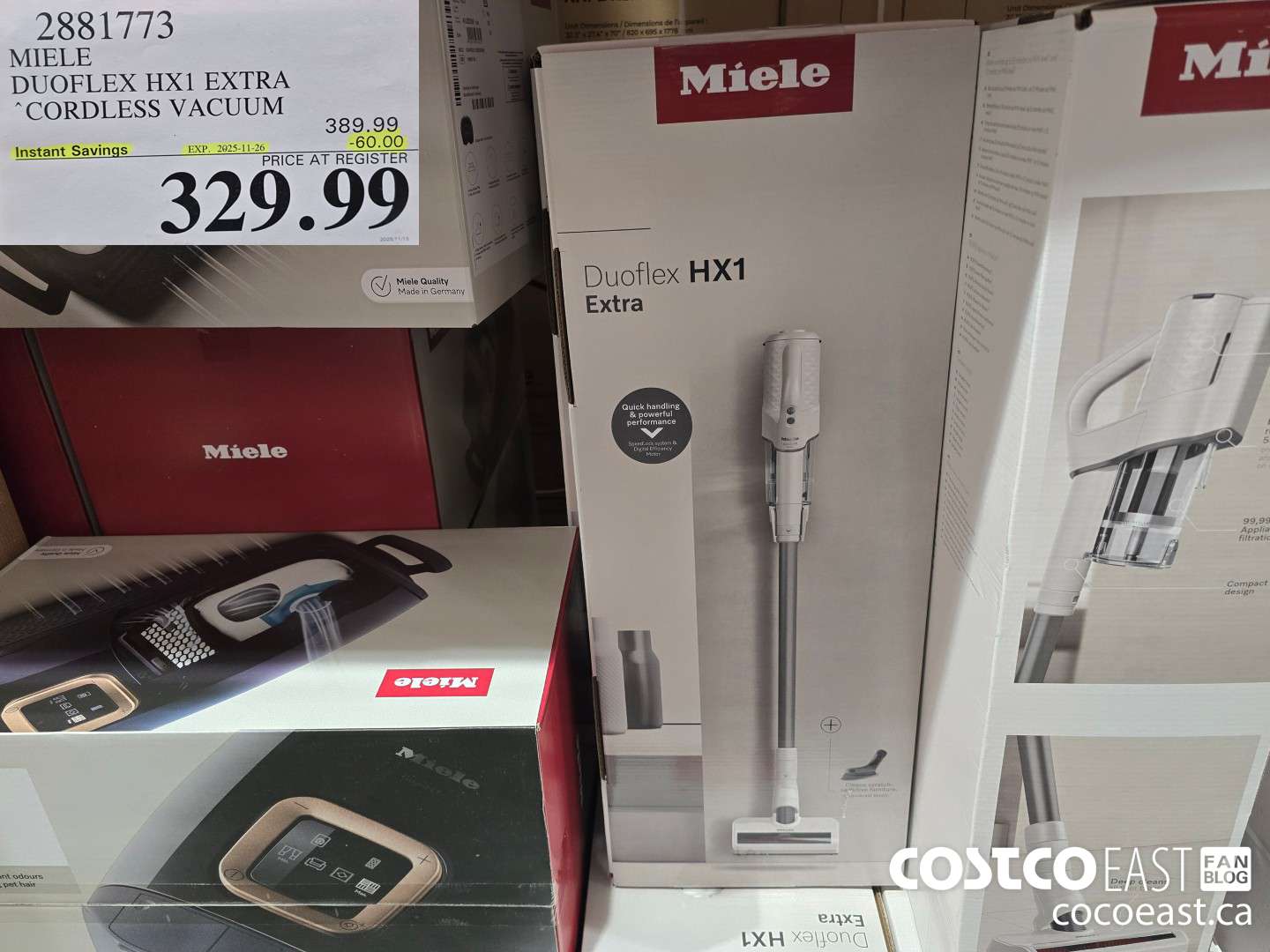 2881773 MIELE DUOFLEX HX1 EXTRA CORDLESS VACUUM ($60.00 INSTANT SAVINGS EXPIRES ON 2025-11-26) $329.99