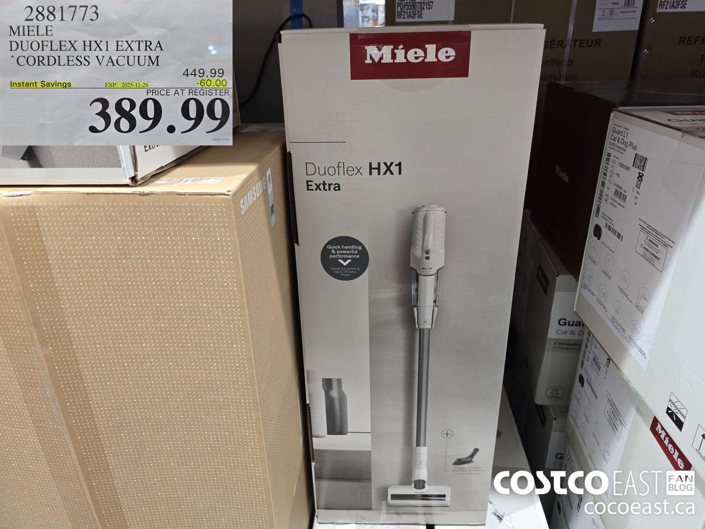2881773 MIELE DUOFLEX HX1 EXTRA CORDLESS VACUUM ($60.00 INSTANT SAVINGS EXPIRES ON 2025-11-26) $389.99