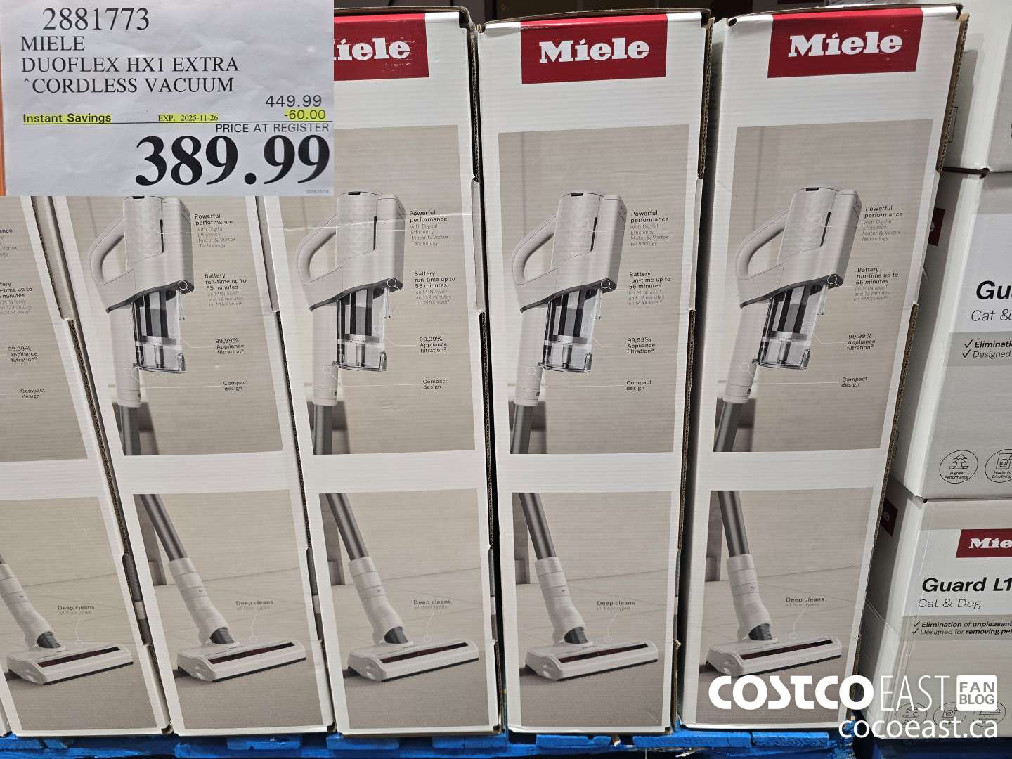 2881773 MIELE DUOFLEX HX1 EXTRA CORDLESS VACUUM ($60.00 INSTANT SAVINGS EXPIRES ON 2025-11-26) $389.99