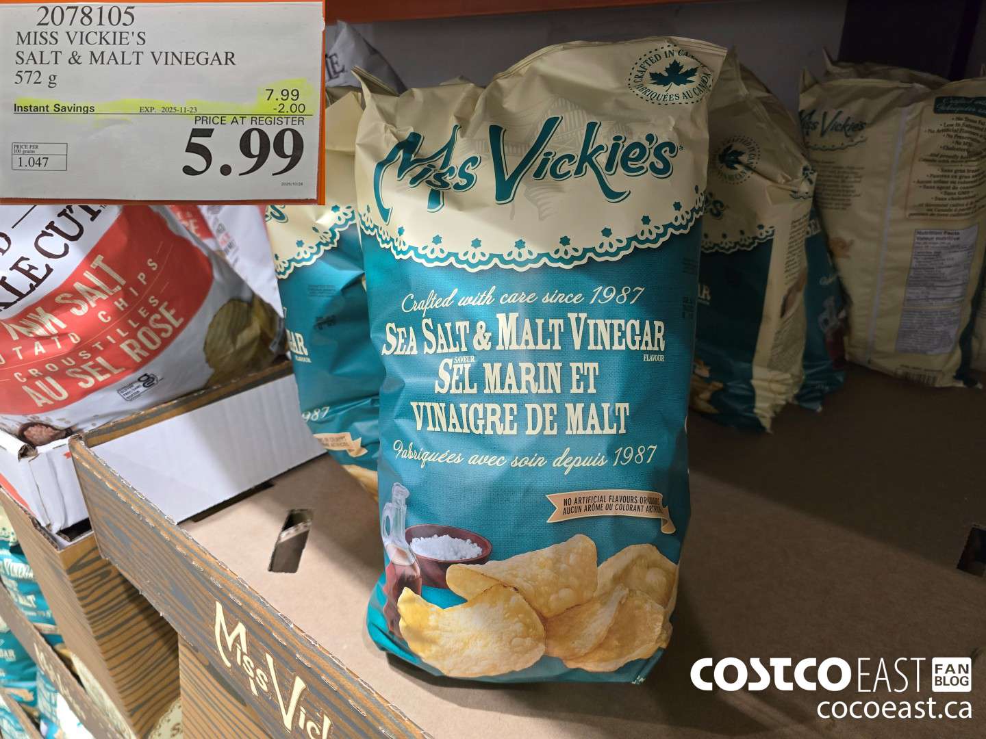 2078105 MISS VICKIES SEA SALT & VINEGAR 572 G ($2.00 INSTANT SAVINGS EXPIRES ON 2025-11-23) $5.99