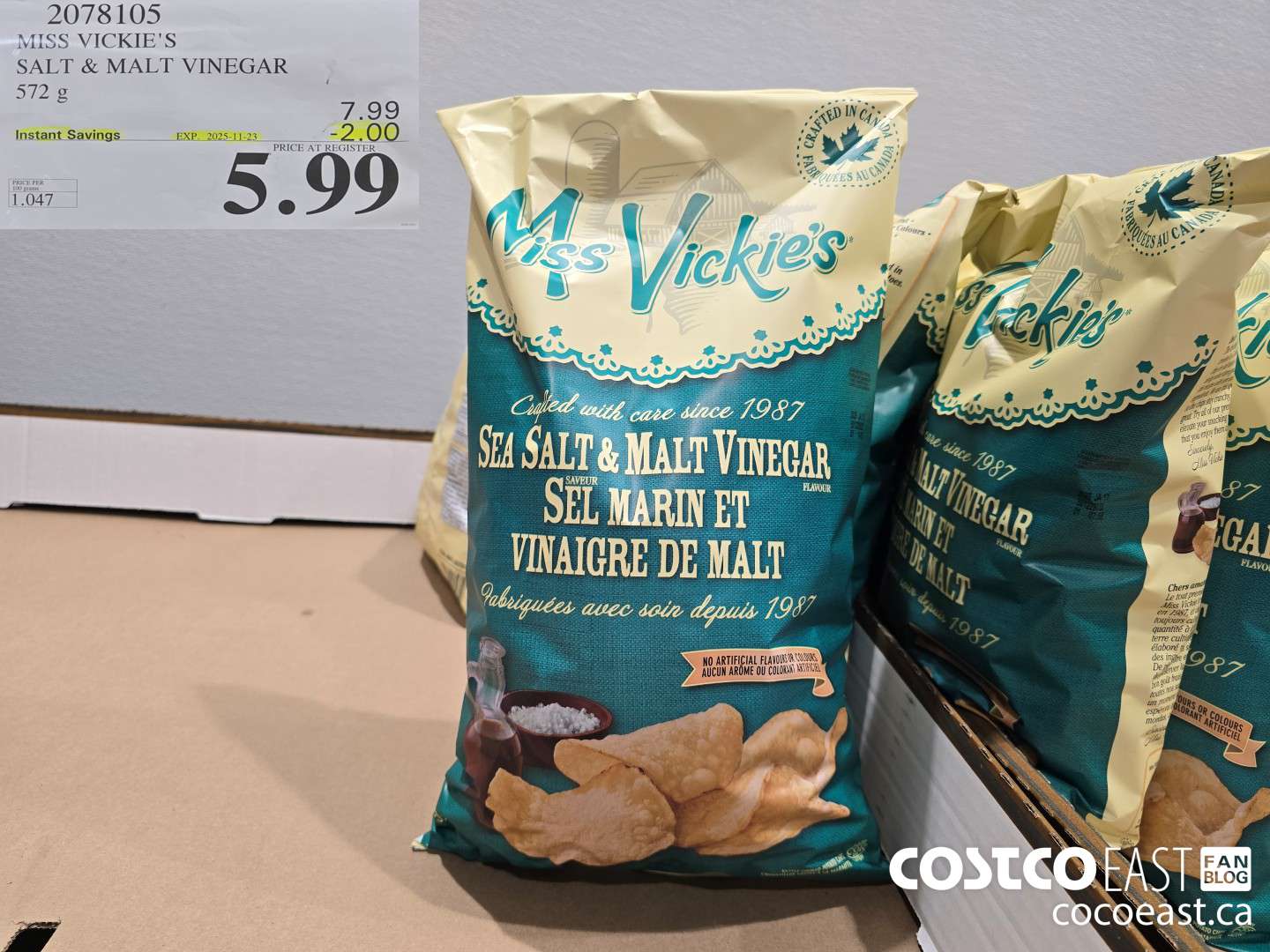 2078105 MISS VICKIES SEA SALT & VINEGAR 572 G ($2.00 INSTANT SAVINGS EXPIRES ON 2025-11-23) $5.99
