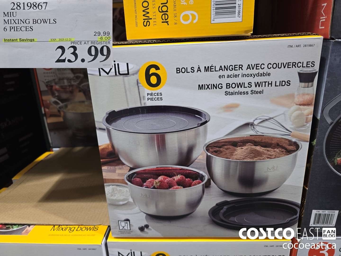 2819867 MIU MIXING BOWLS 6 PIECES ($6.00 INSTANT SAVINGS EXPIRES ON 2025-12-21) $23.99