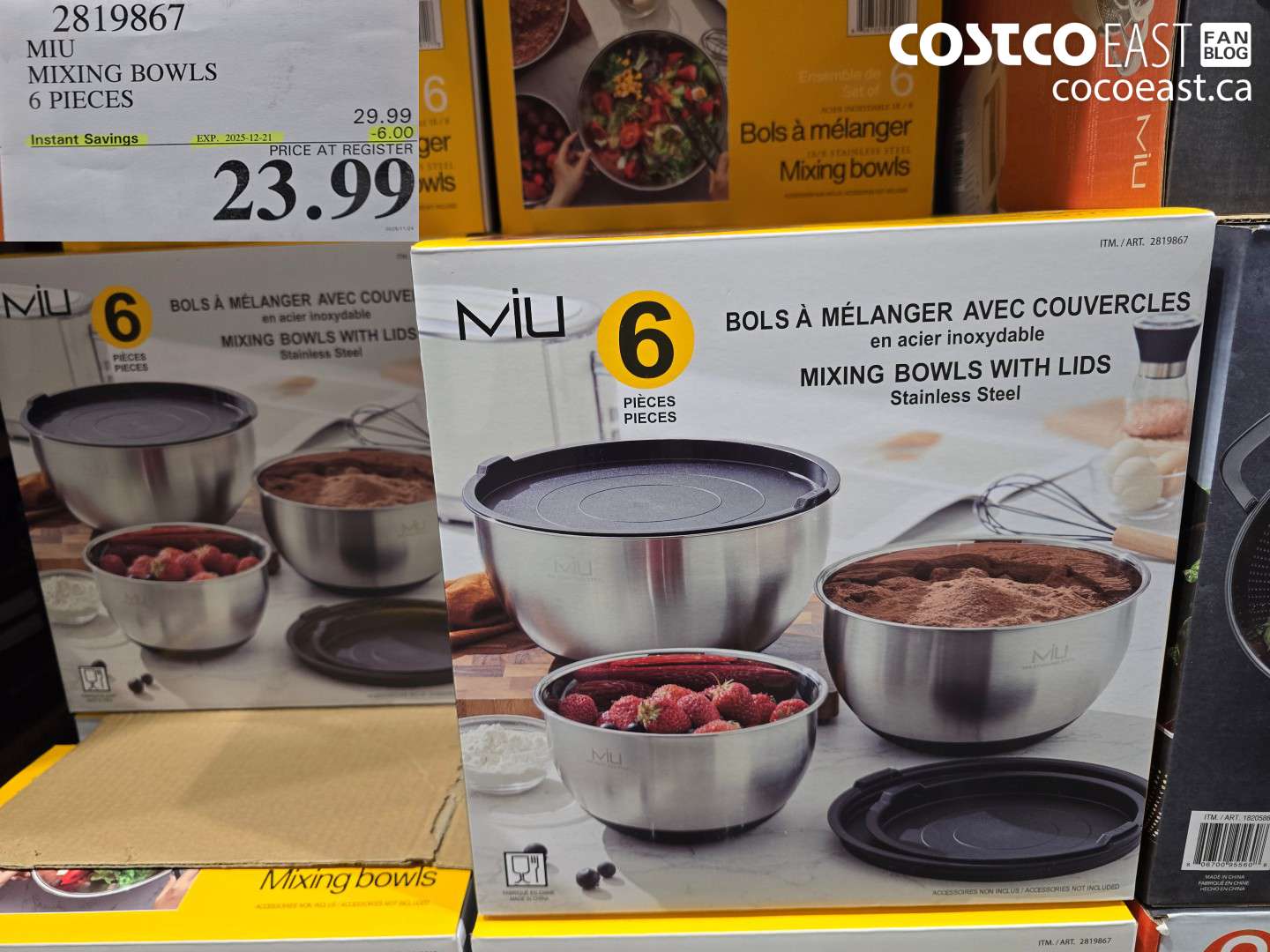 2819867 MIU MIXING BOWLS 6 PIECES ($6.00 INSTANT SAVINGS EXPIRES ON 2025-12-21) $23.99