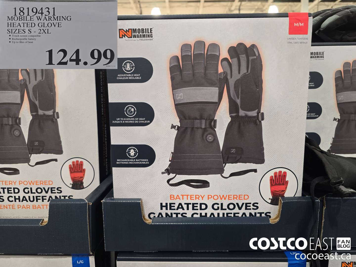 1819431 MOBILE WARMING HEATED GLOVE SIZES S - 2XL $124.99