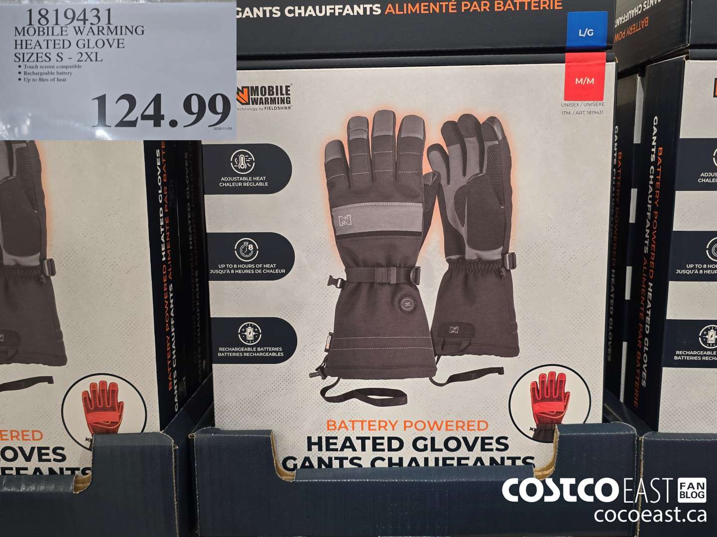 1819431 MOBILE WARMING HEATED GLOVE SIZES S - 2X $124.99