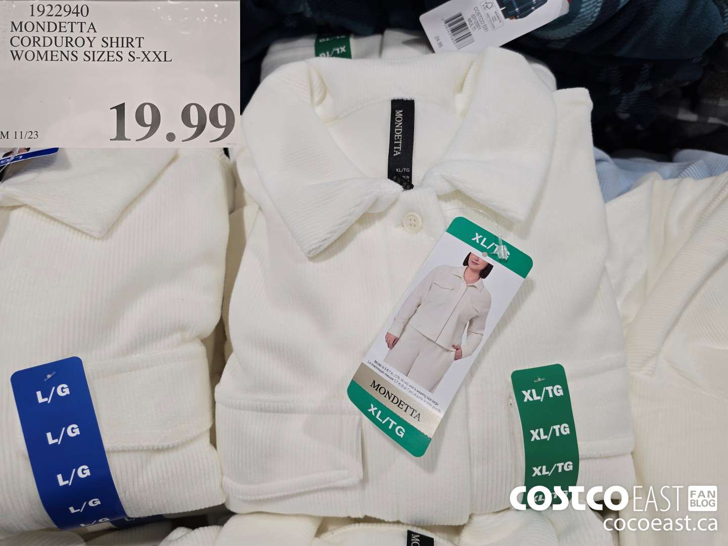 1922940 MONDETTA CORDUROY SHIRT WOMENS SIZES S-XXL $19.99