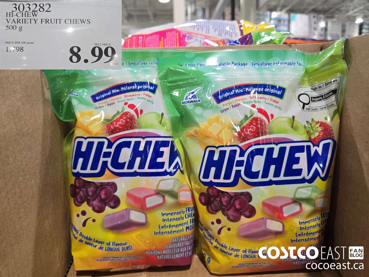 303282 MORINGA VARIETY FRUIT CHEWS 500 g $9.99