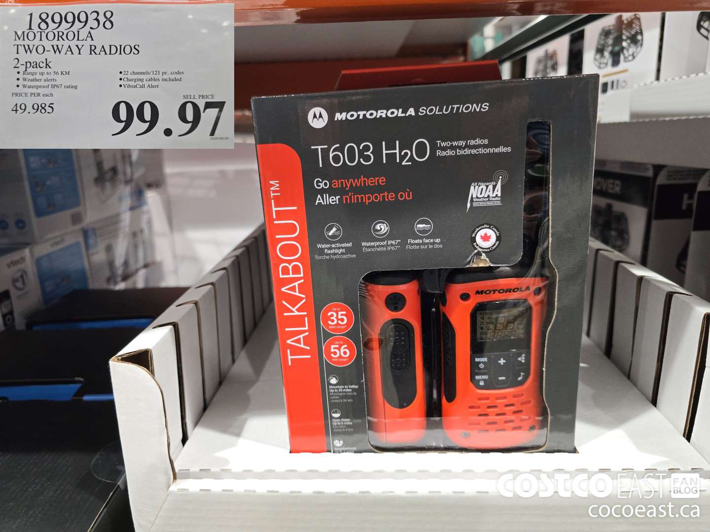 1899938 MOTOROLA TWO-WAY RADIOS 2-pack $99.97