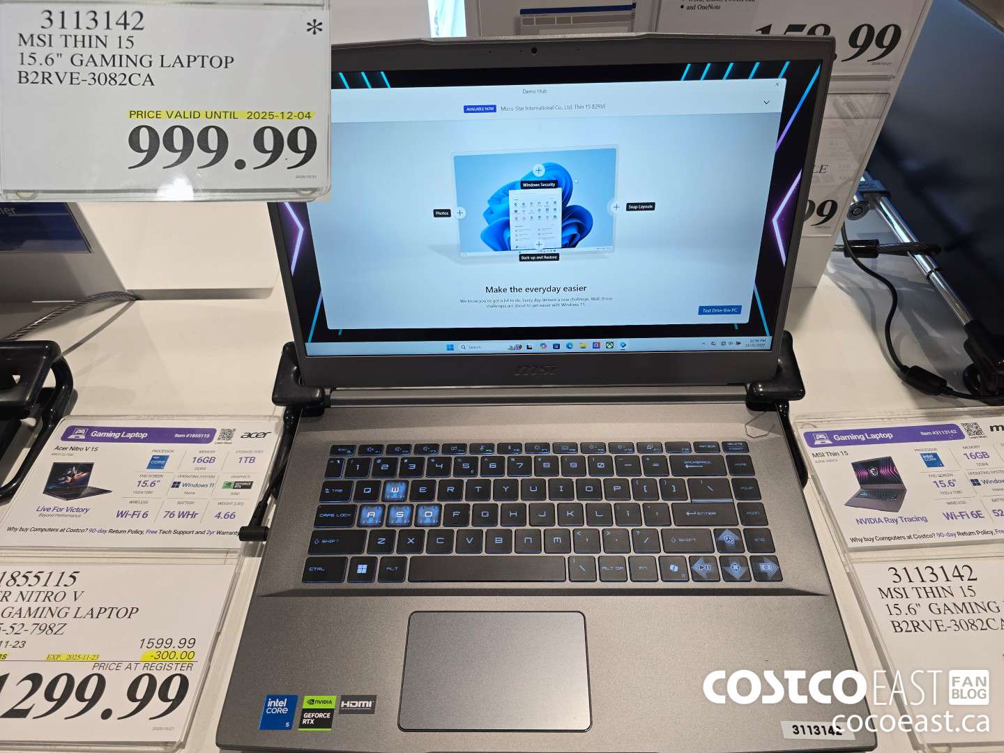 3113142 MSI THIN 15 15.6