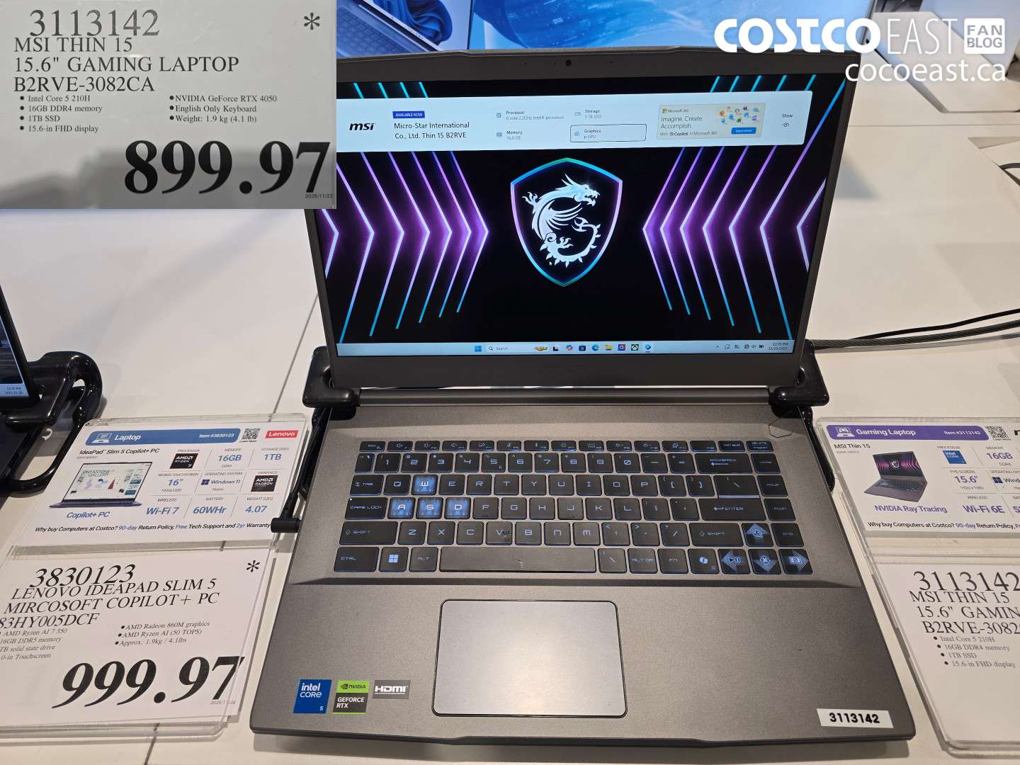 3113142 MSI THIN 15 15.6