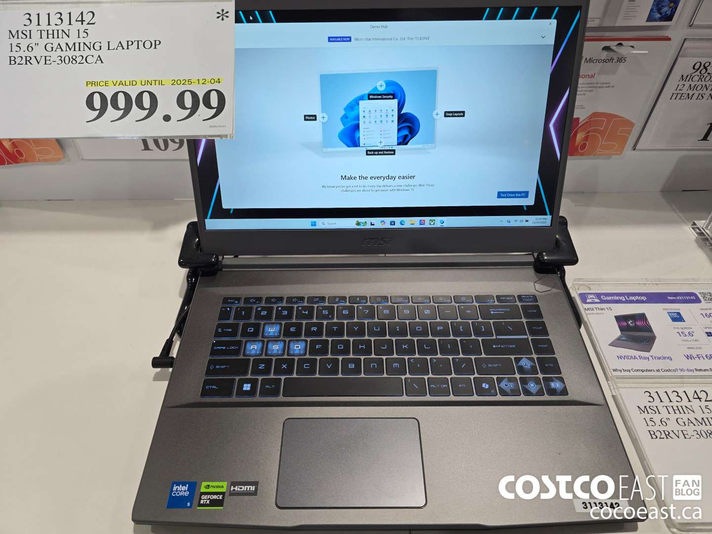 3113142 MSI THIN 15 15.6