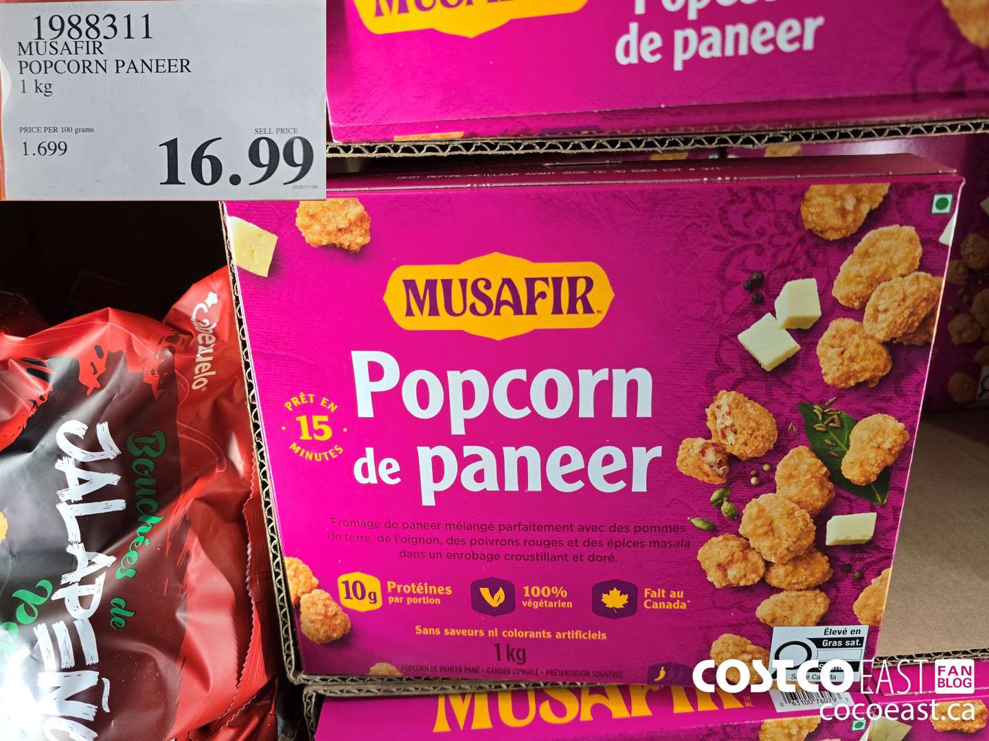1988311 MUSAFIR POPCORN PANEER 1 kg $16.99