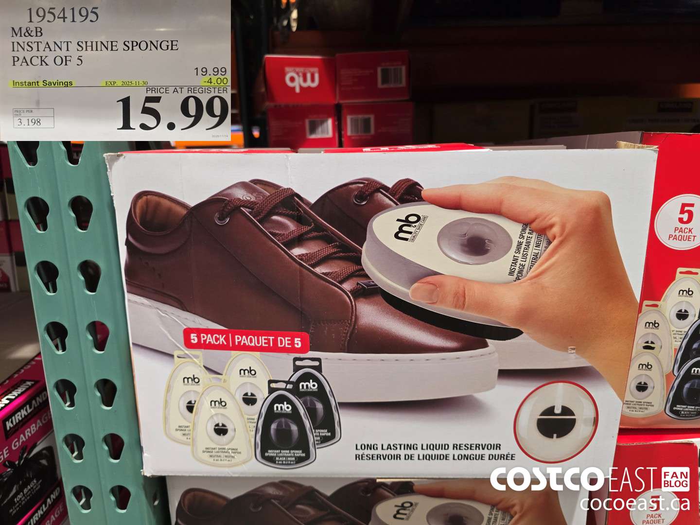 1954195 M & B INSTANT SHINE SPONGE PACK OF 5 ($4.00 INSTANT SAVINGS EXPIRES ON 2025-11-30) $15.99